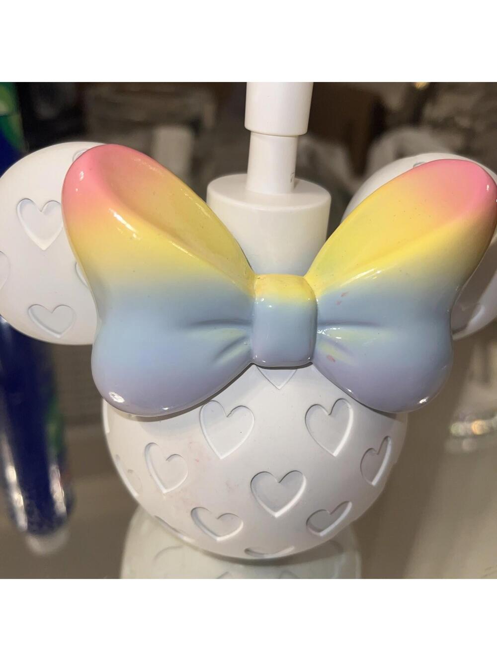 DISNEY Minnie Mouse Rainbow Bow Soap/Lotion Dispenser With Pump New - Picture 2 of 5